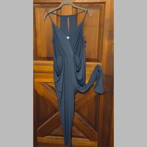 BCBGeneration Dusty Blue Surplus Top Jumpsuit